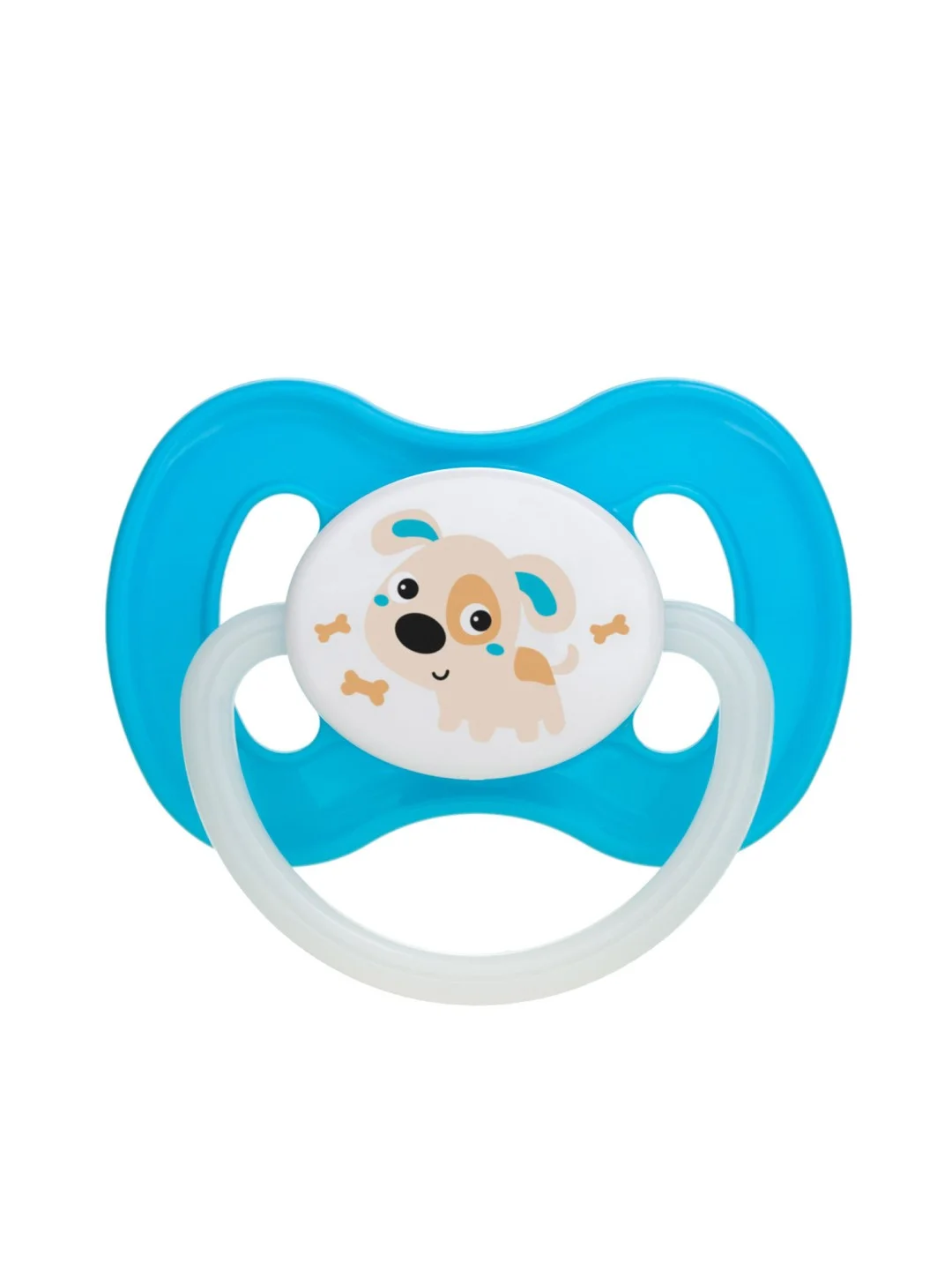 Бирюзовый canpol babies Bunny&Company Пустышка латексная круглая 6-18 месяцев