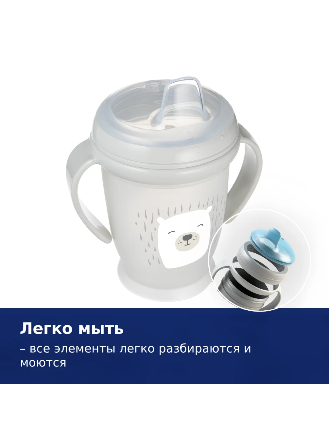 LOVI Buddy Bear Поильник непроливайка с носиком 250 мл, 6+ месяцев