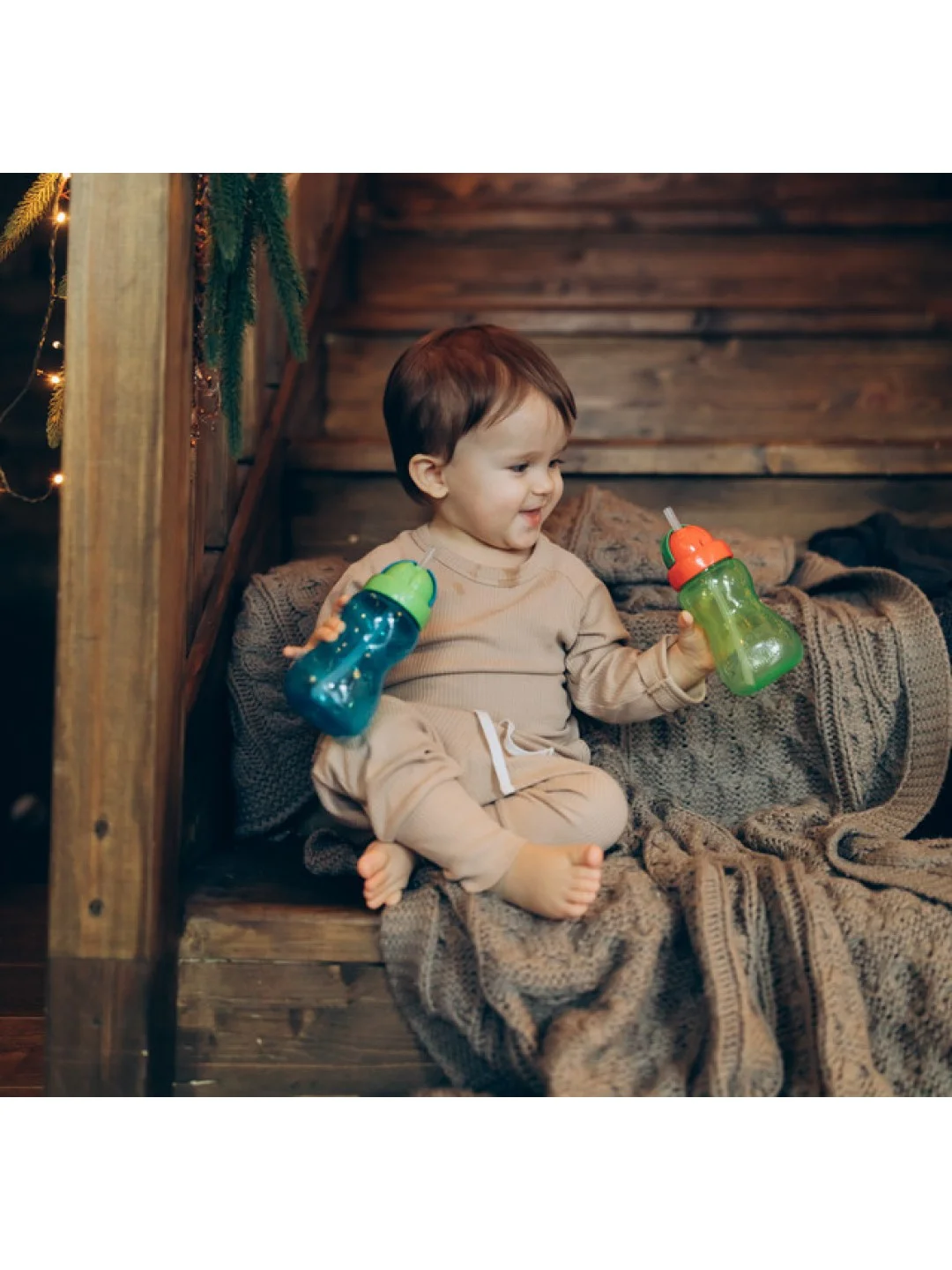 Зеленый canpol Babies Поильник непроливайка с силиконовой трубочкой 270 мл, от 12 месяцев