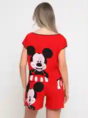 Алый пижама женская с шортами