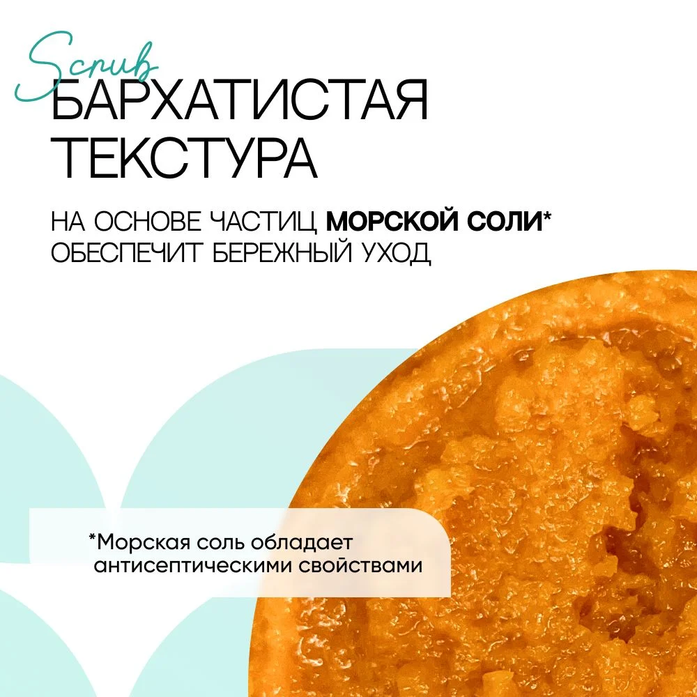 Скраб для тела антицеллюлитный солевой EcoHarmony с маслами ши, апельсина и медом, 300 мл
