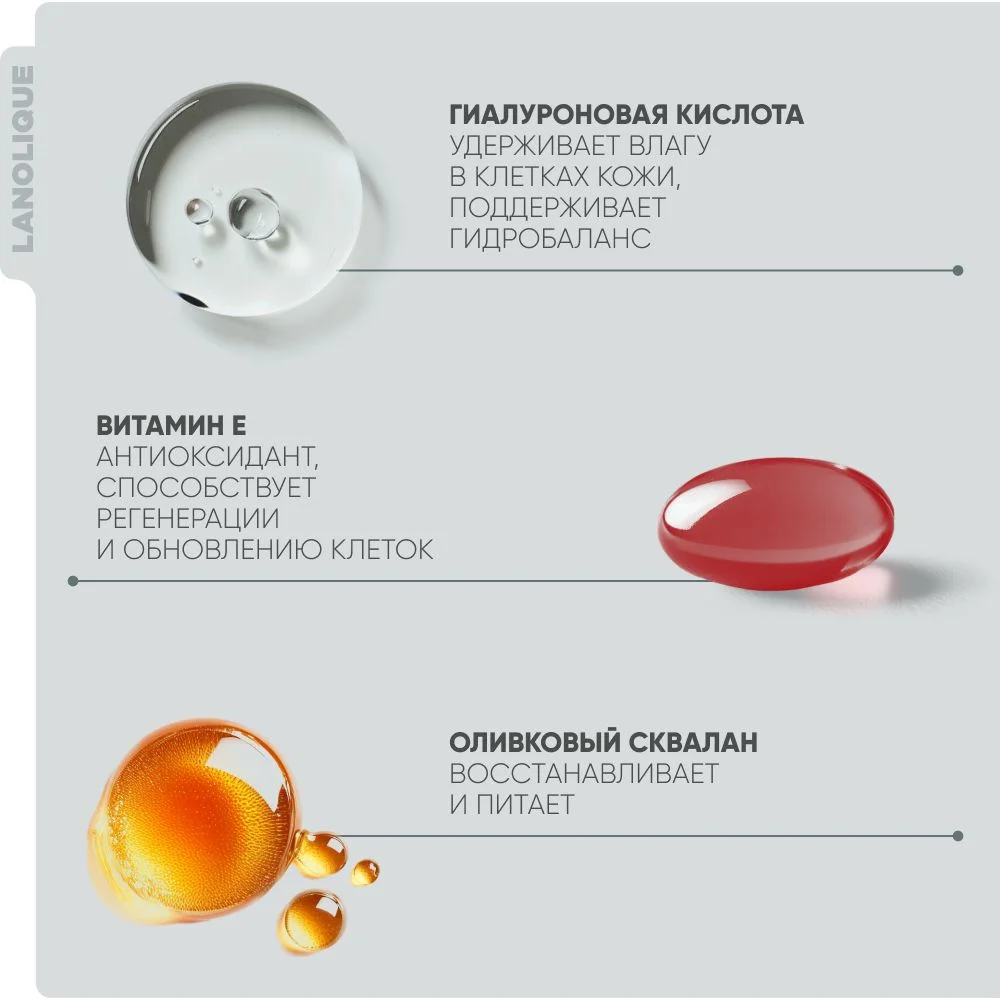 Lanolique / Сыворотка для лица питательная гиалуроновая кислота,  30 мл