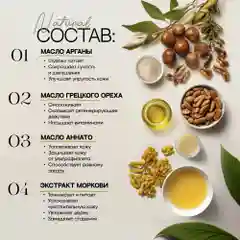 Масло для тела массажное антицеллюлитное EcoHarmony от растяжек, аргана, 150 мл