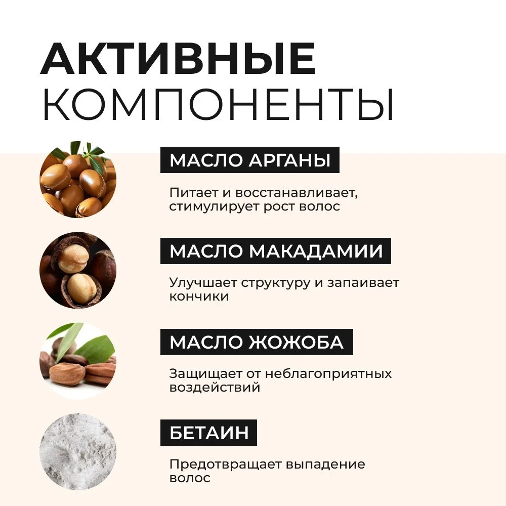 HAIROSA Бальзам для волос женский профессиональный с маслом арганы и макадамии, 1000 мл