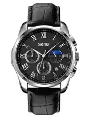 Черный часы наручные мужские SKMEI 9260 с хронографом. Водостойкие