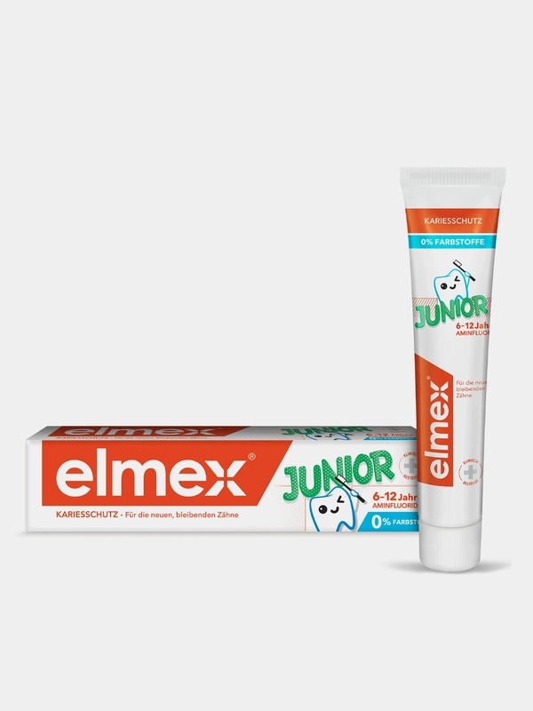 Зубная паста для детей ELMEX "Junior", 6-12 лет, защита от кариеса, 75 мл
