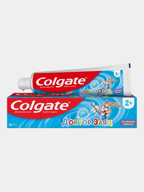 Зубная паста для детей COLGATE "Доктор Заяц", со вкусом жвачки, от 2 лет, 50 мл