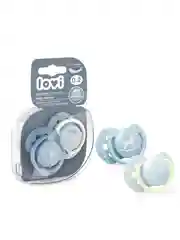 Голубой lovi Baby Shower Пустышка силиконовая динамическая 0-2 месяцев, 2 шт
