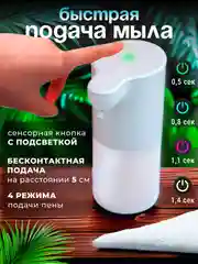 Дозатор для жидкого мыла, сенсорный, диспенсер для мыла 350 мл