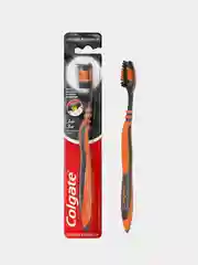 Зубная щетка COLGATE "ЗигЗаг", с древесным углем, средней жесткости