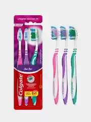 Зубная щетка COLGATE "ЗигЗаг", 2+1, средней жесткости