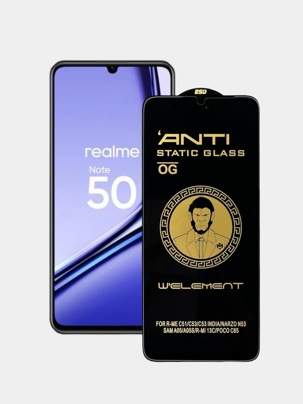 Защитное стекло Anti-Static Realme C51 / Realme C53 / Реалми С53 / Realme Note 50