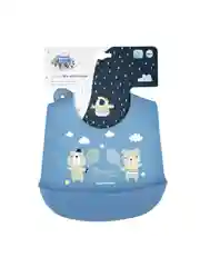 Бордовый canpol babies Bonjour Paris Нагрудник силиконовый с карманом