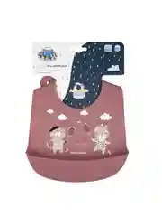 Бордовый canpol babies Bonjour Paris Нагрудник силиконовый с карманом