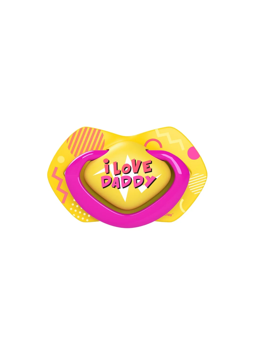 Розовый canpol babies Neon Love, пустышка силиконовая, симметричная, 0-6 месяцев, 2 штуки