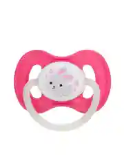 Розовый canpol babies Bunny&Company Пустышка латексная круглая 0-6 месяцев