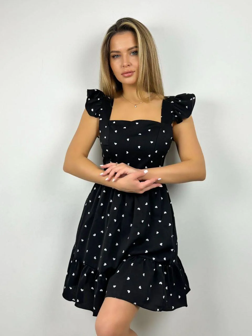 Черный платье сарафан женское