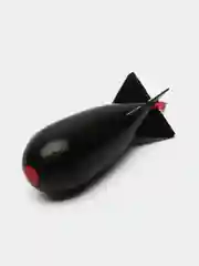 Черный ракета для прикормки, спомб кормушка рыболовная фидерная прикормочная ударопрочная черная