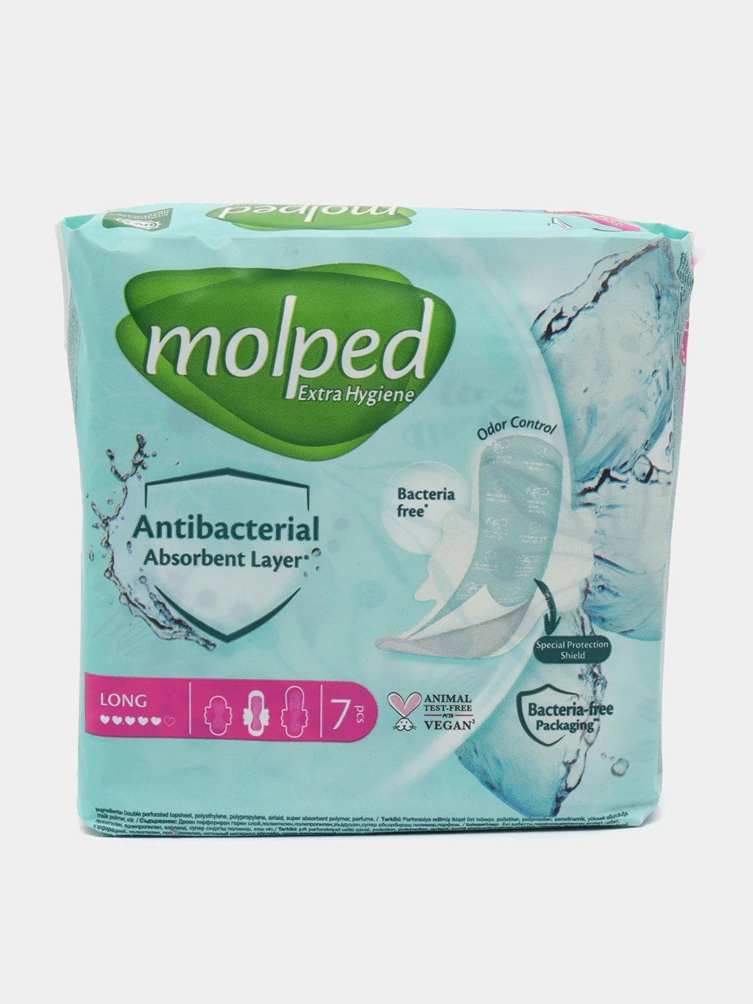 Прокладки, женские, антибактериальные, Molped Antibacterial, в ассортименте