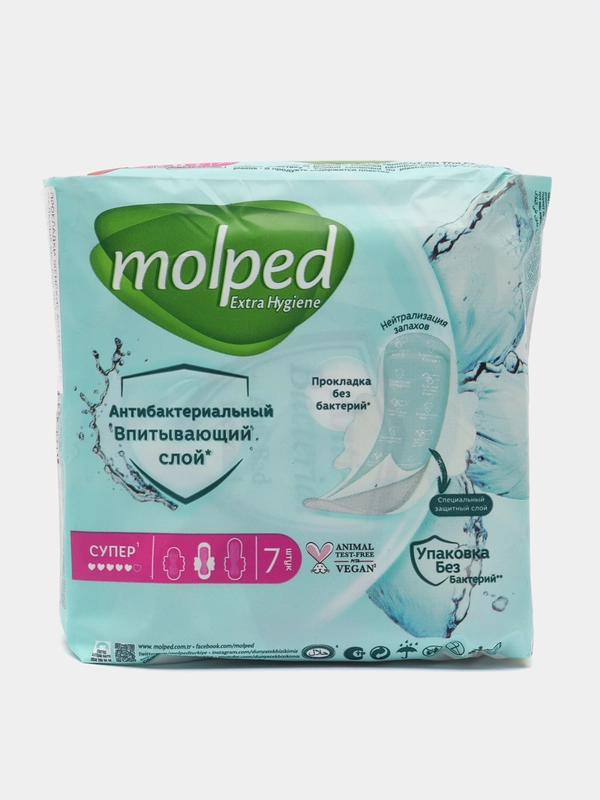 Прокладки, женские, антибактериальные, Molped Antibacterial, в ассортименте