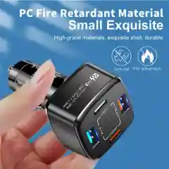 Автомобильное зарядное устройство 4в1, 38Вт, PD+QC3.0, 3.1A, 2USB + 2Type-C