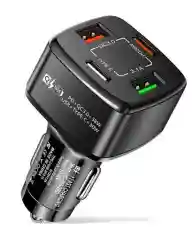 Автомобильное зарядное устройство 4в1, 38Вт, PD+QC3.0, 3.1A, 2USB + 2Type-C