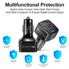 Автомобильное зарядное устройство 4в1, 38Вт, PD+QC3.0, 3.1A, 2USB + 2Type-C