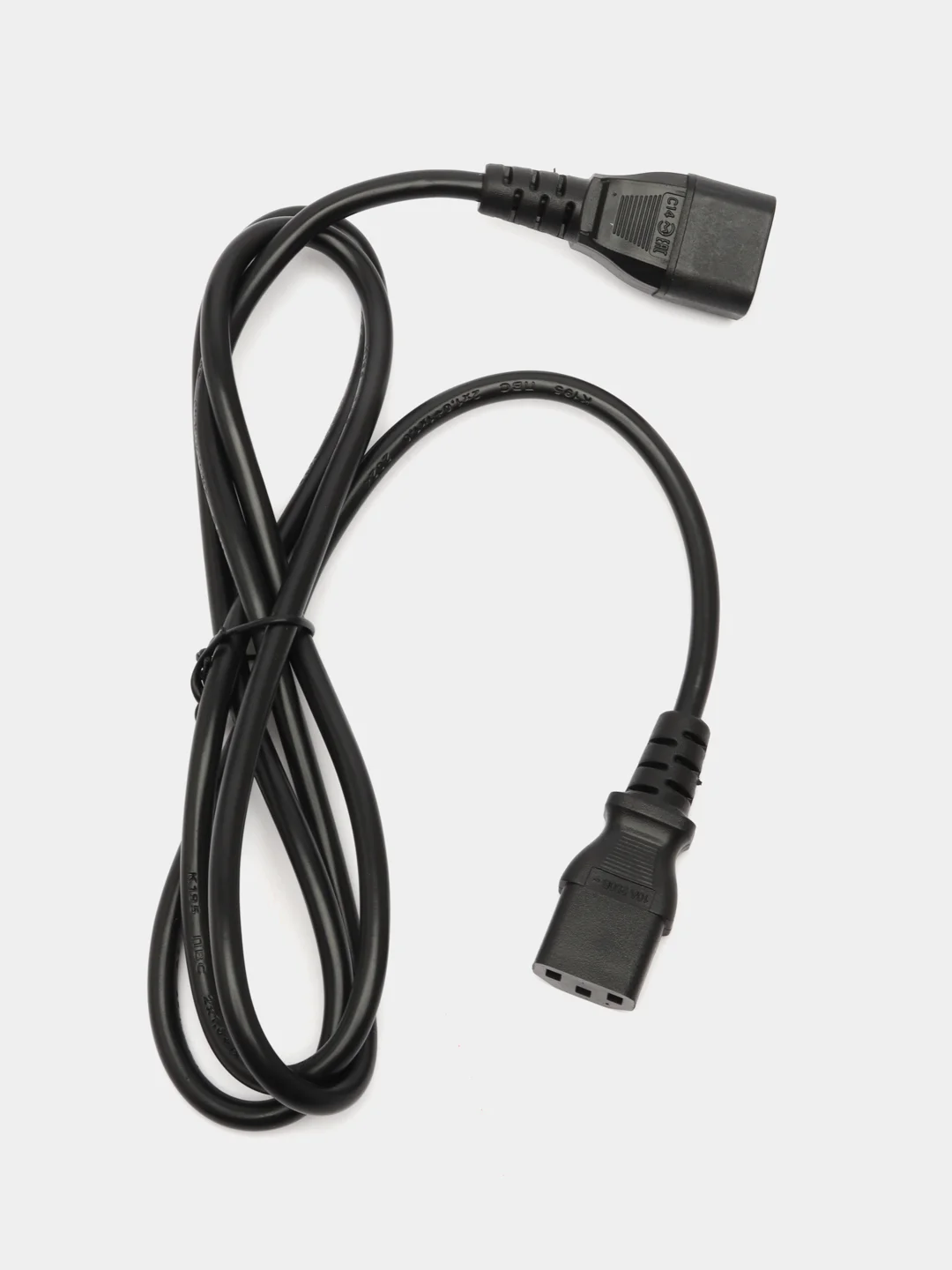 Черный кабель питания Filum FL-PC-C13/C14-C1-1.5-BK ПВС-АП 3x1.0 С13 - C14