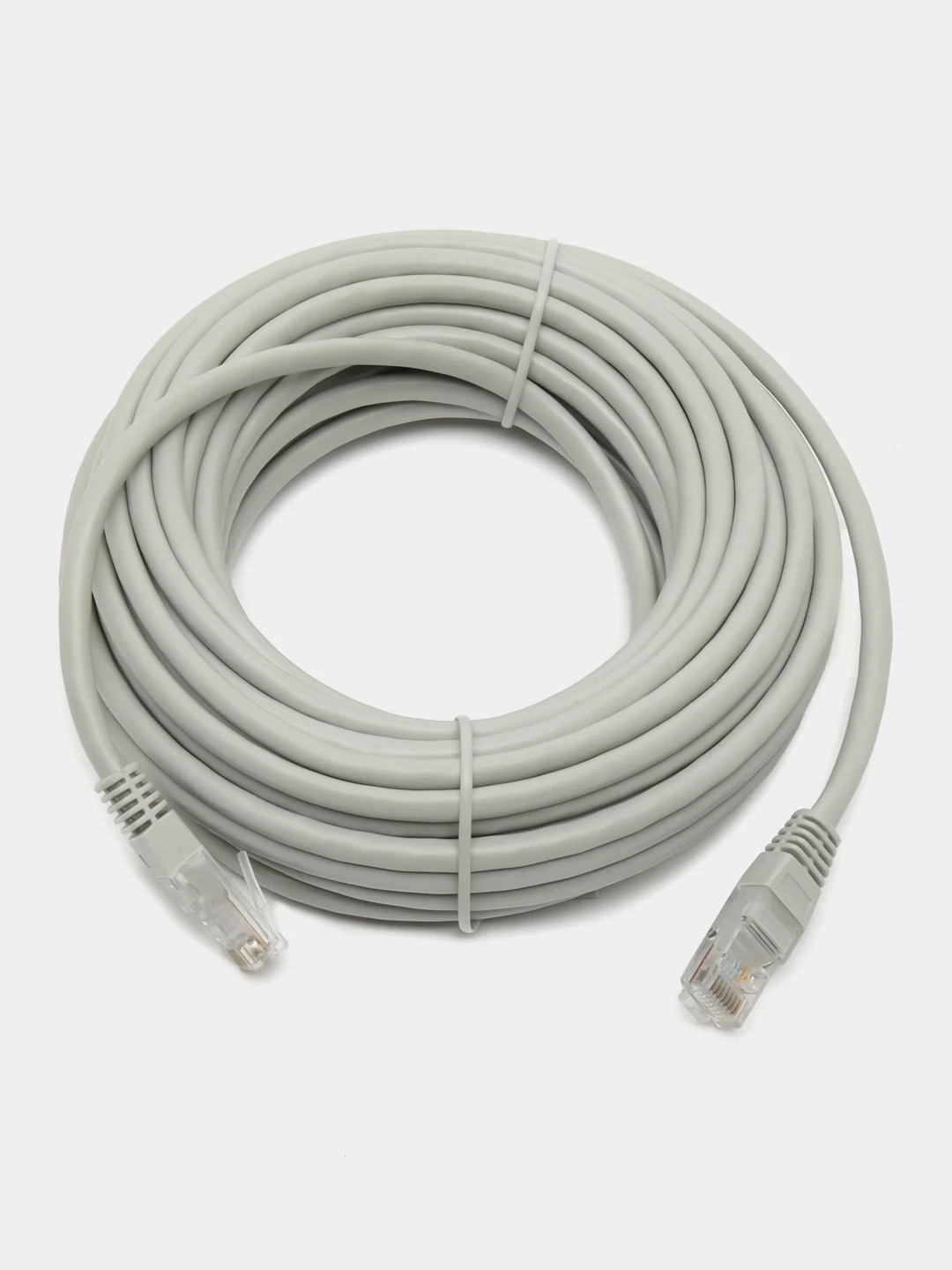 Серый кабель патч-корд U/UTP 5e кат. 10м Filum FL-U5-C-10M 26AWG(7x0.16 мм)