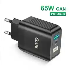 Черный gan зарядное устройство, QC3.0, PD33W