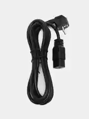 Черный кабель питания Filum FL-PC-SH90/C19-C-3.0-BK ПВС-АП 3x1.5 CEE 7/7(Schuko) угловая - C19