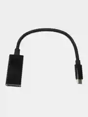Черный адаптер Filum FL-A-U3-CM-DPF-0.15M 0.15 м., разъемы: Type C male- DP female