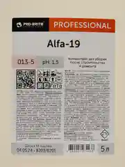 Средство для уборки строительных загрязнений Alfa-19 Pro-Brite 5 л (концентрат)