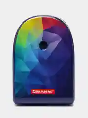Точилка механическая с контейнером Brauberg Multicolor для простых и цветных карандашей