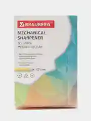 Точилка механическая с контейнером Brauberg Multicolor для простых и цветных карандашей