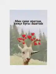 Подарок Открытка Коза татарский прикол крафтовый конверт в подарок 10 х 15 см