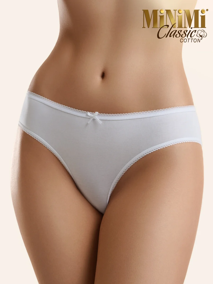 Трусы - слипы женские MiNiMi BO221 Slip цветные из хлопка набор 3 штуки
