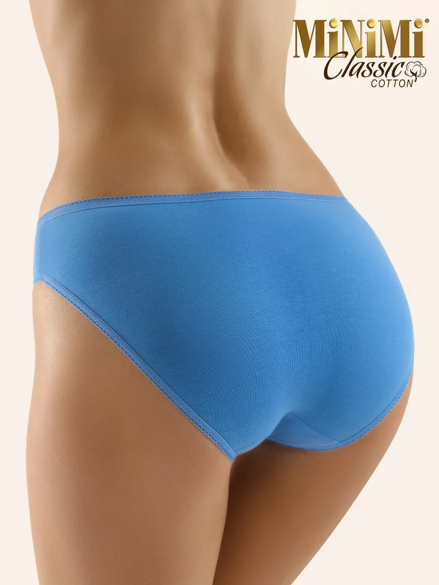 Трусы - слипы женские MiNiMi BO221 Slip цветные из хлопка набор 3 штуки