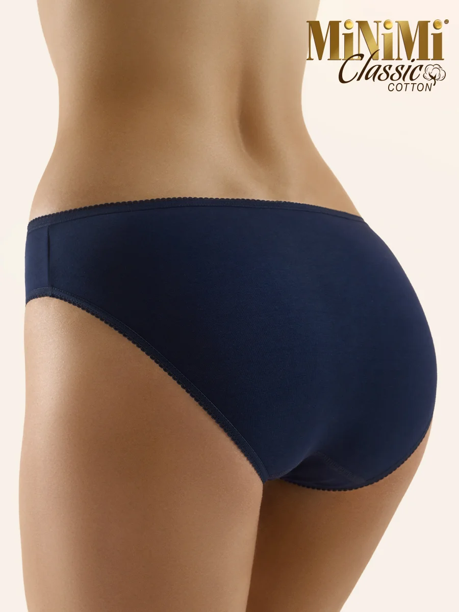 Трусы - слипы женские MiNiMi BO221 Slip цветные из хлопка набор 3 штуки