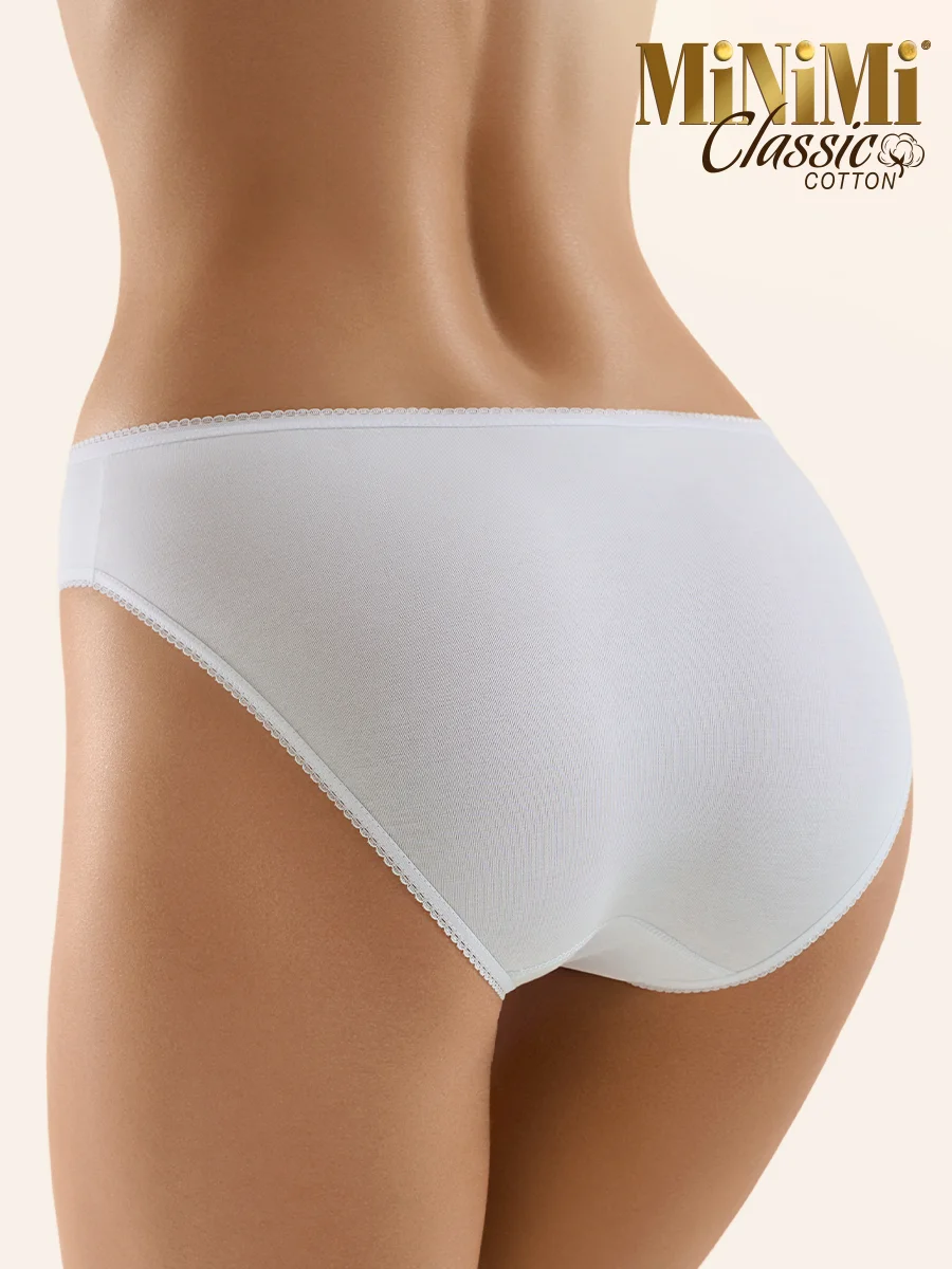 Трусы - слипы женские MiNiMi BO221 Slip цветные из хлопка набор 3 штуки
