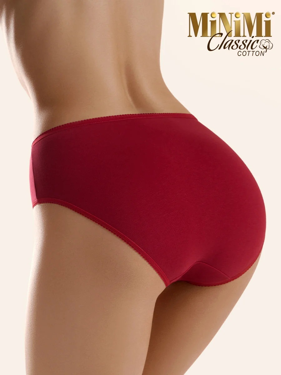 Трусы - слипы женские MiNiMi BO222 Slip цветные из хлопка набор 3 штуки