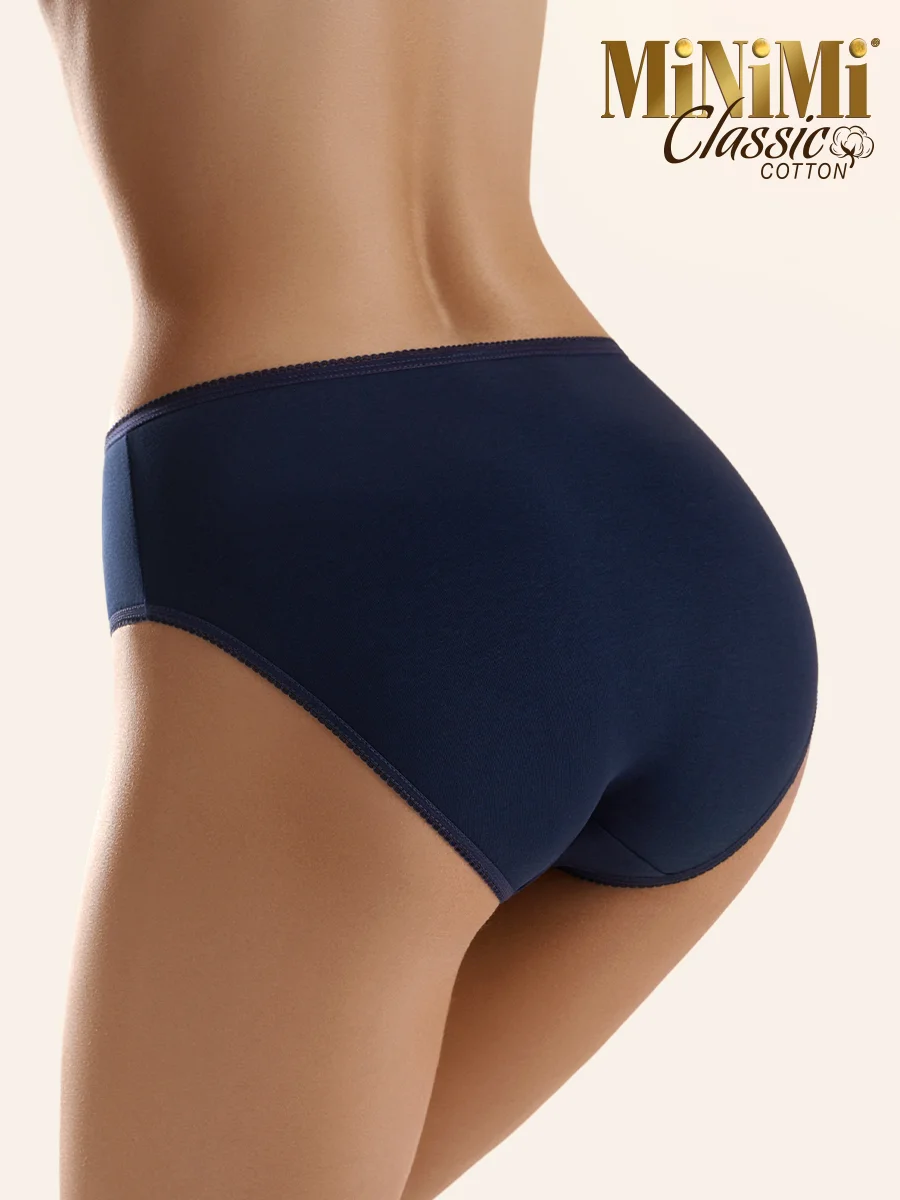 Трусы - слипы женские MiNiMi BO222 Slip цветные из хлопка набор 3 штуки