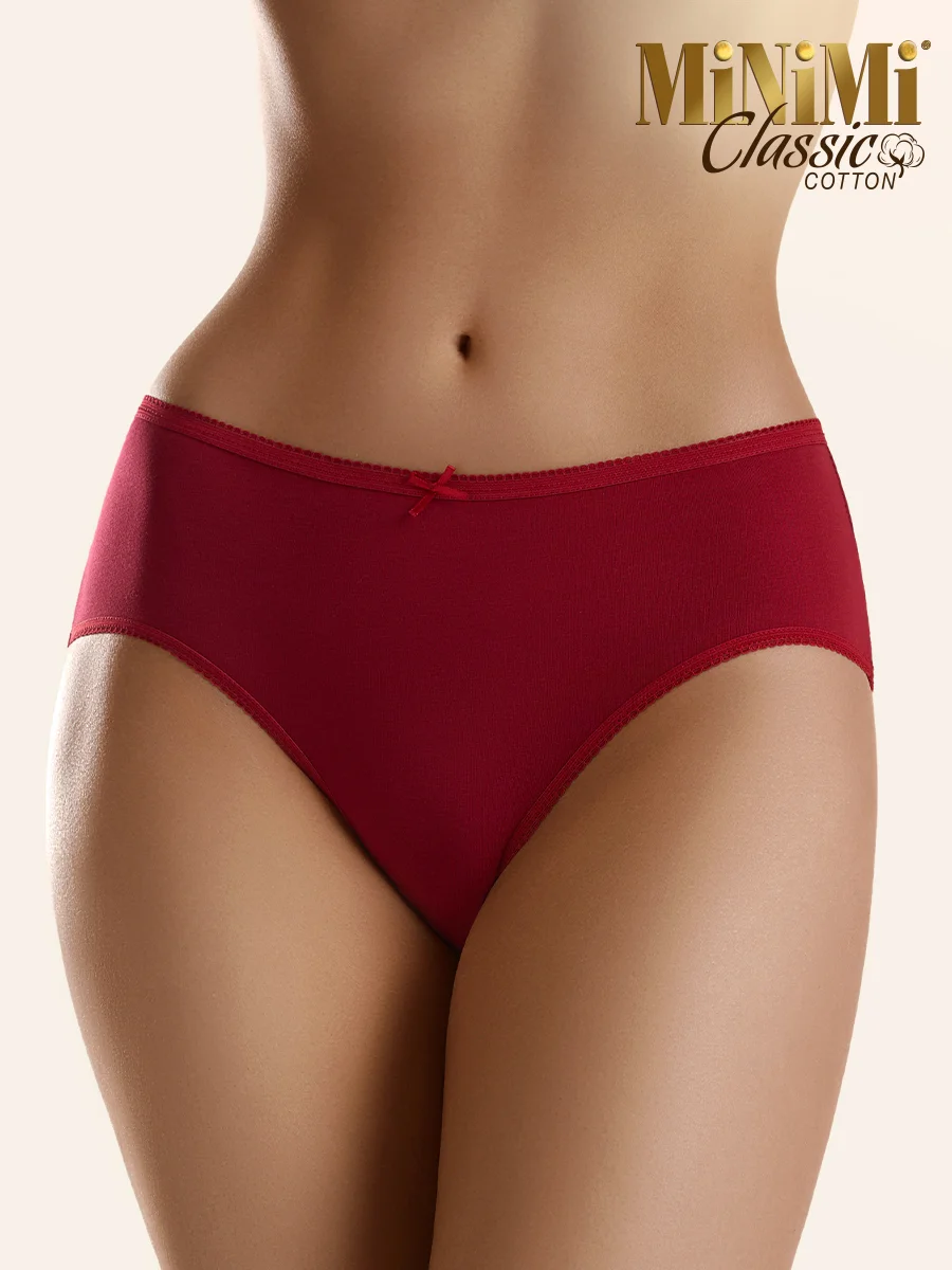 Трусы - слипы женские MiNiMi BO222 Slip цветные из хлопка набор 3 штуки