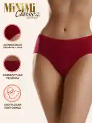 Трусы - слипы женские MiNiMi BO222 Slip цветные из хлопка набор 3 штуки