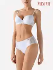Трусы - слипы женские MiNiMi BO242 Slip Maxi  макси кружевные из хлопка набор 3 шт