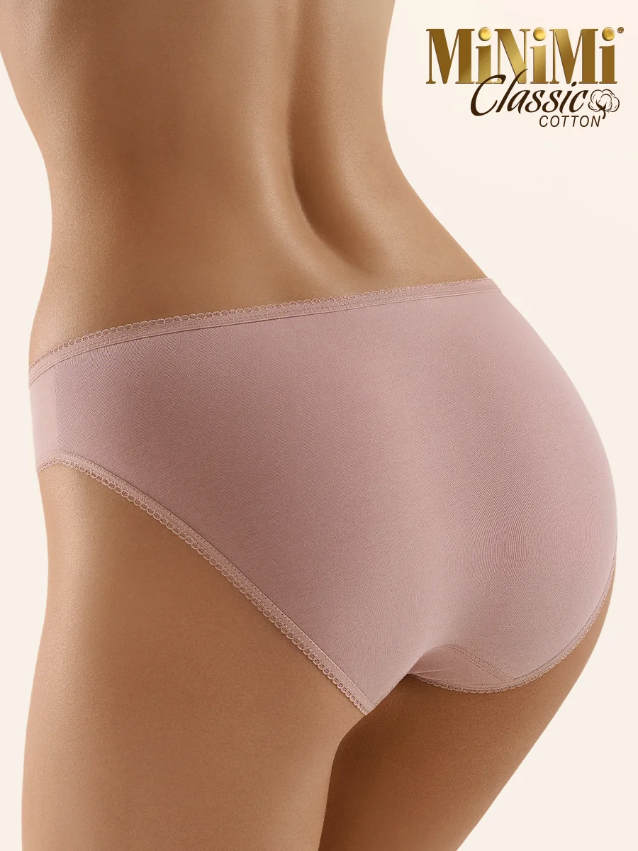 Трусы - слипы женские MiNiMi BO221 Slip цветные из хлопка набор 3 штуки