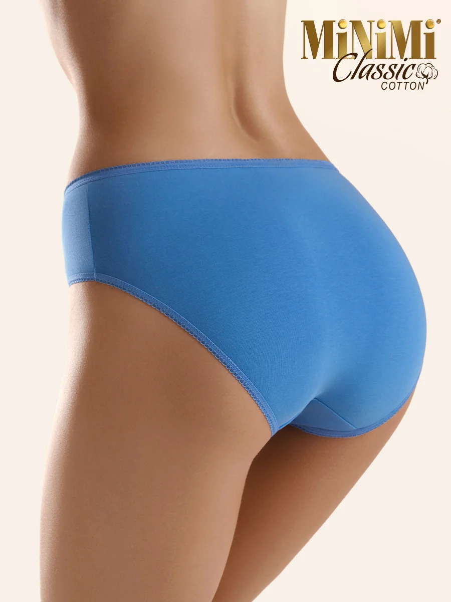 Трусы - слипы женские MiNiMi BO222 Slip цветные из хлопка набор 3 штуки
