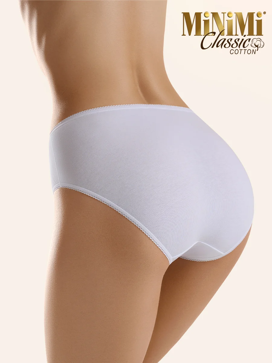 Трусы - слипы женские MiNiMi BO222 Slip цветные из хлопка набор 3 штуки