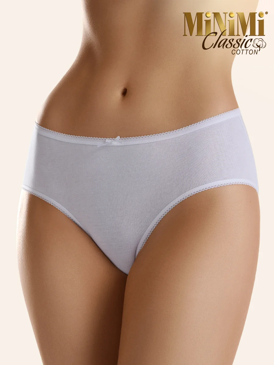Трусы - слипы женские MiNiMi BO222 Slip цветные из хлопка набор 3 штуки