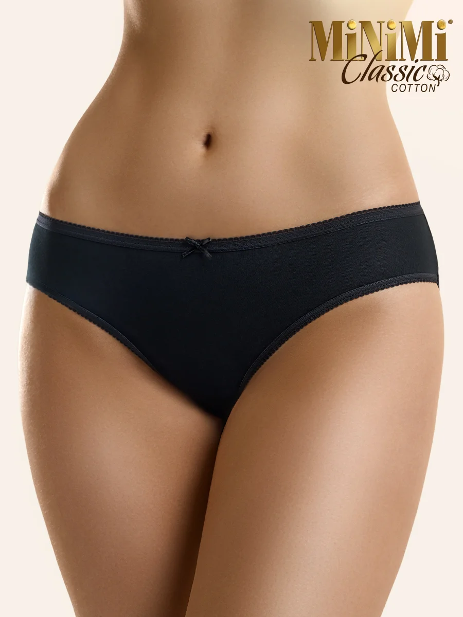 Трусы - слипы женские MiNiMi BO221 Slip цветные из хлопка набор 3 штуки